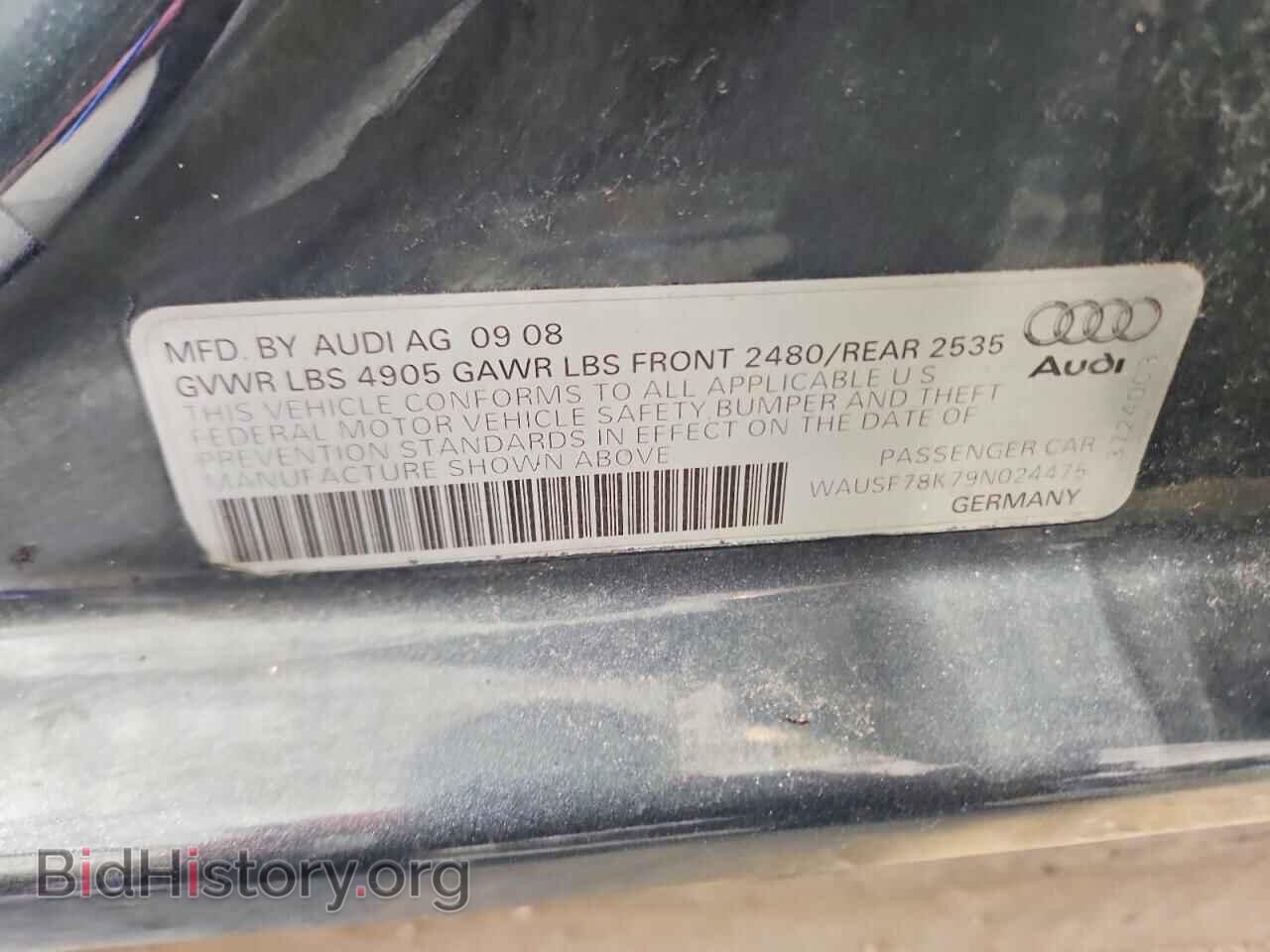 2009 AUDI A4 - VIN: WAUSF78K79N024475 - Photo 12