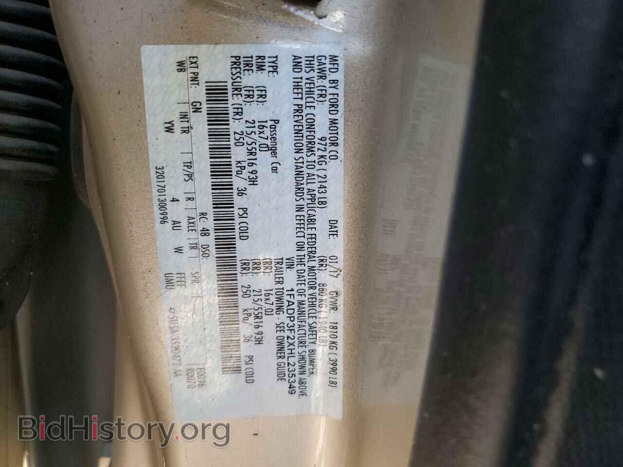2017 FORD FOCUS - VIN: 1FADP3F2XHL235349 - Фото 12