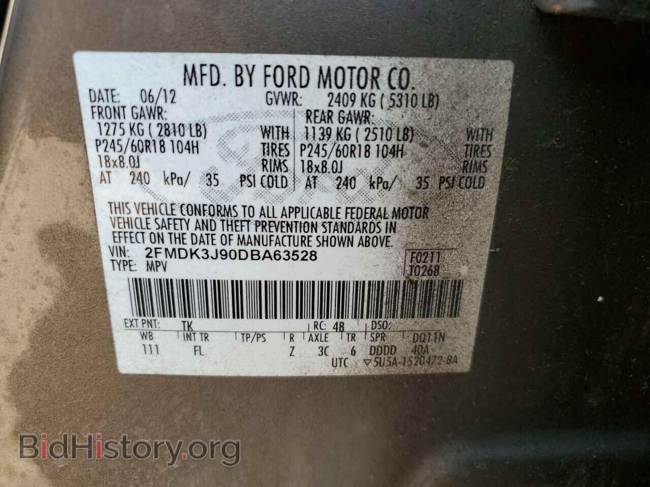2013 FORD EDGE - VIN: 2FMDK3J90DBA63528 - Photo 13