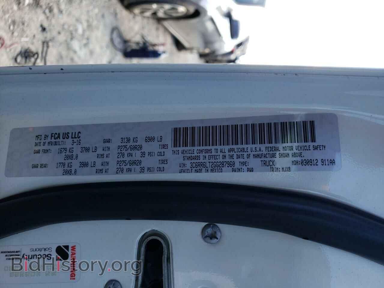 2016 RAM 1500 - VIN: 3C6RR6LT2GG287960 - Фото 12