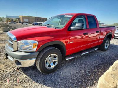 2008 Dodge RAM 1500 ST, red — VIN 1D7HA18N58S564416, Copart
