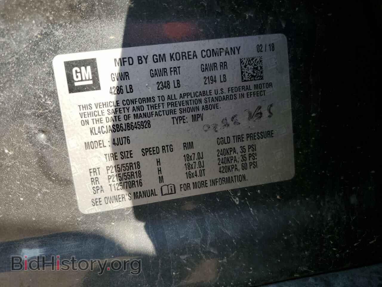 2018 BUICK ENCORE - VIN: KL4CJASB6JB645928 - Photo 13
