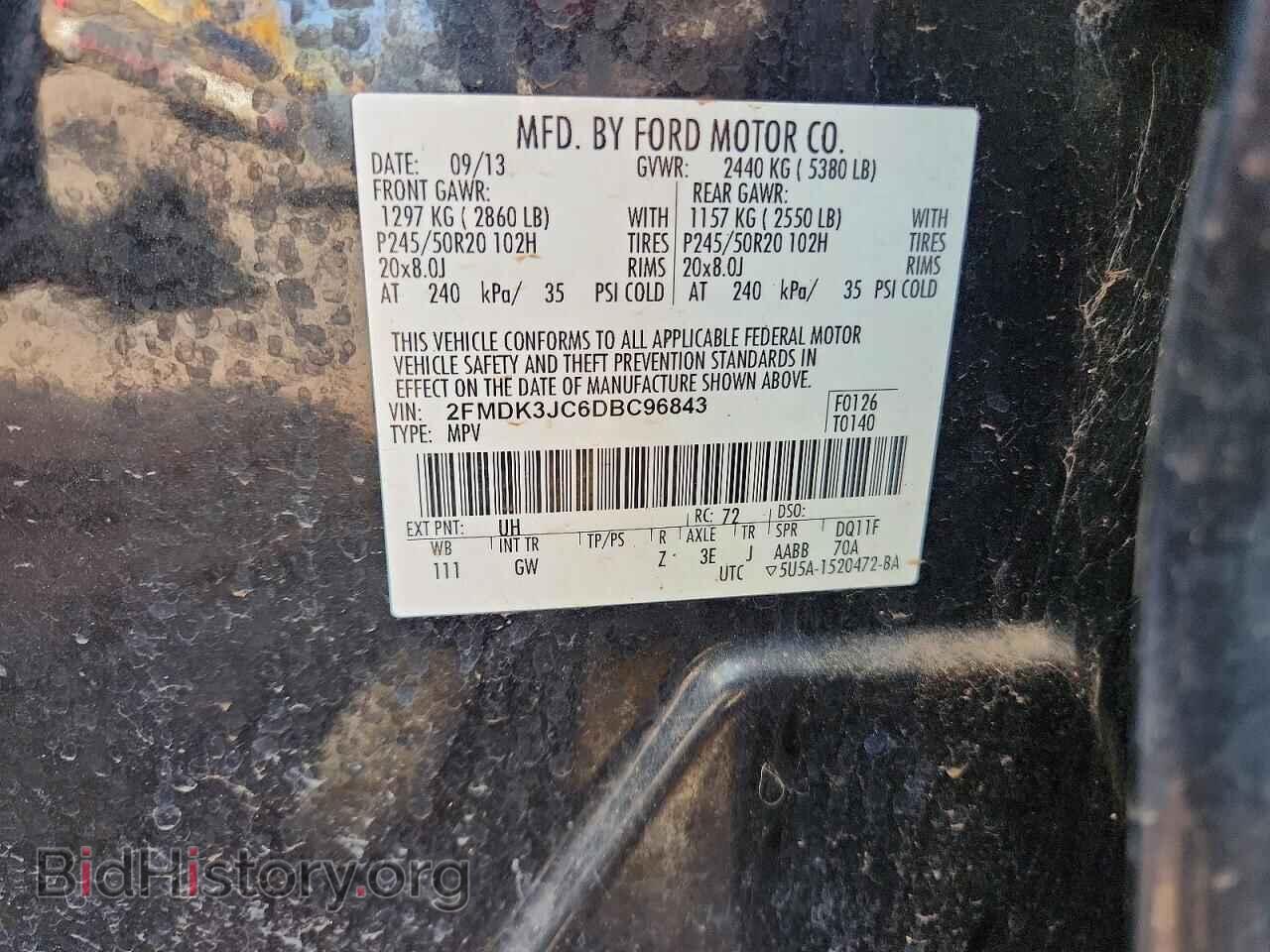 2013 FORD EDGE - VIN: 2FMDK3JC6DBC96843 - Photo 13