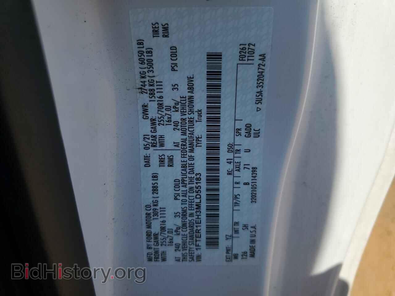 2021 FORD RANGER - VIN: 1FTER1EH3MLD55183 - Фото 12