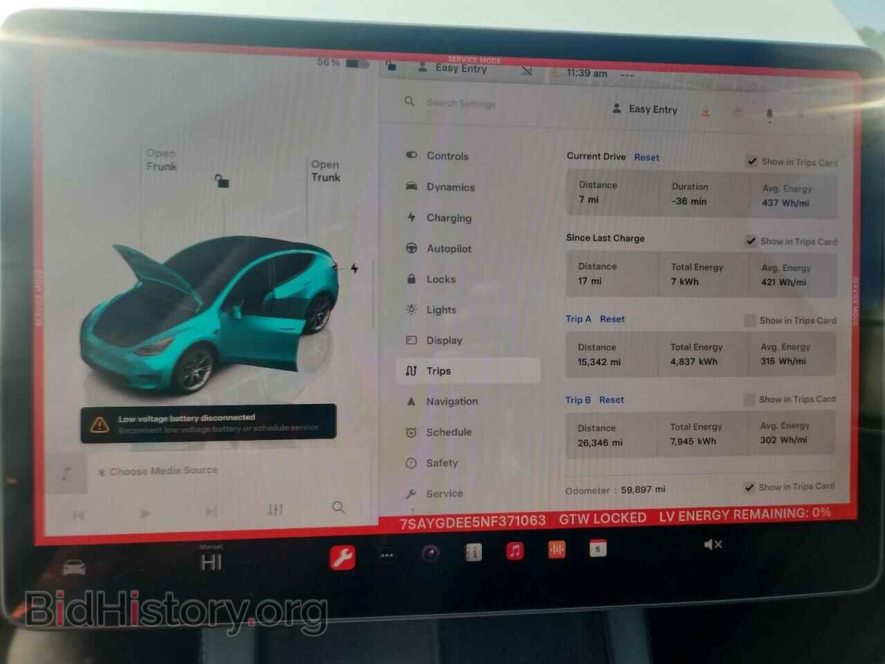 2022 TESLA MODEL Y - VIN: 7SAYGDEE5NF371063 - Фото 9