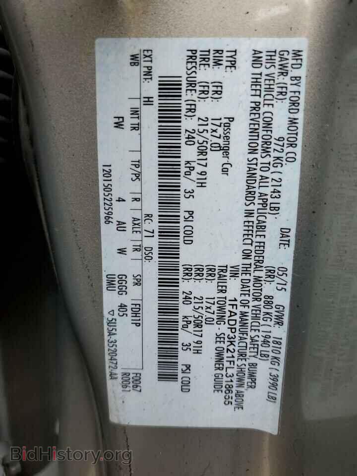 2015 FORD FOCUS - VIN: 1FADP3K21FL318655 - Photo 13