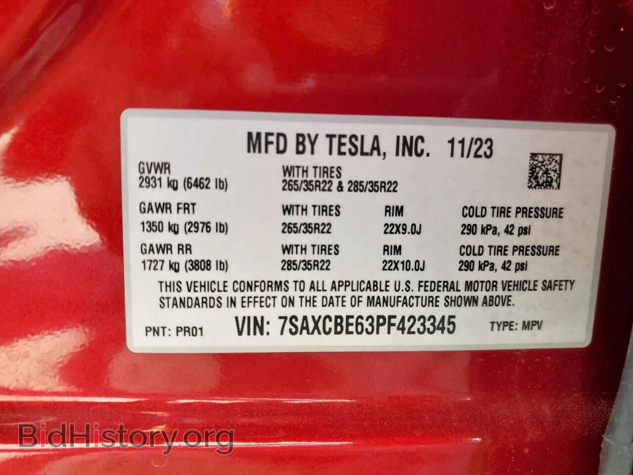 2023 TESLA MODEL X - VIN: 7SAXCBE63PF423345 - Photo 14