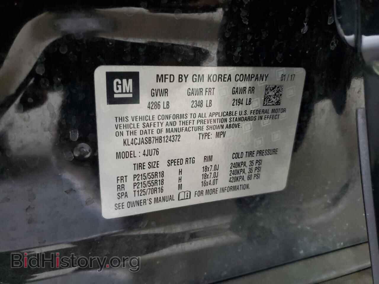 2017 BUICK ENCORE - VIN: KL4CJASB7HB124372 - Photo 13
