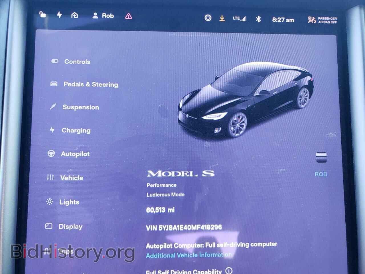 2021 TESLA MODEL S - VIN: 5YJSA1E40MF418296 - Photo 9
