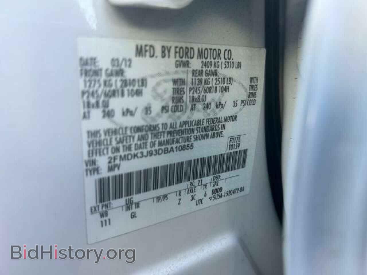 2013 FORD EDGE - VIN: 2FMDK3J93DBA10855 - Photo 10