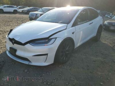 2022 Tesla MODEL X, white — VIN 7SAXCDE55NF342914, Copart