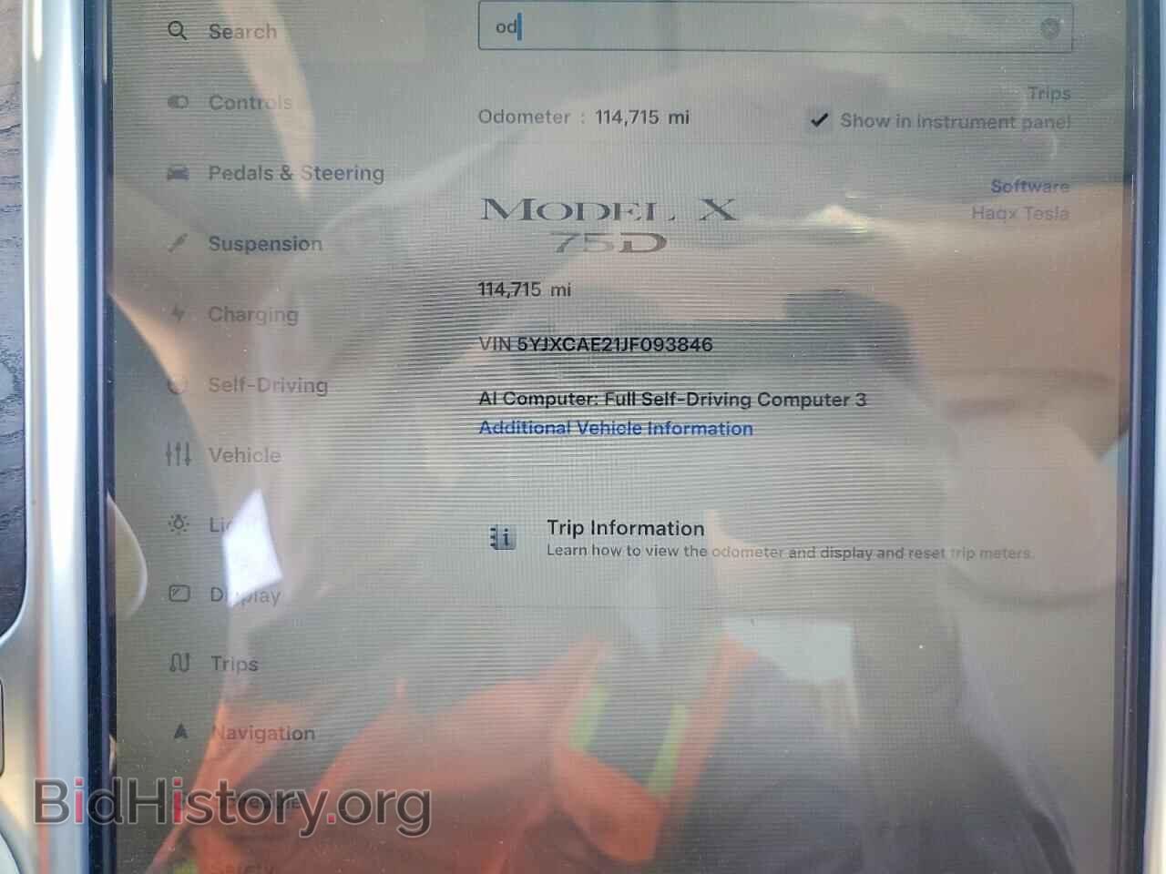 2018 TESLA MODEL X - VIN: 5YJXCAE21JF093846 - Photo 9