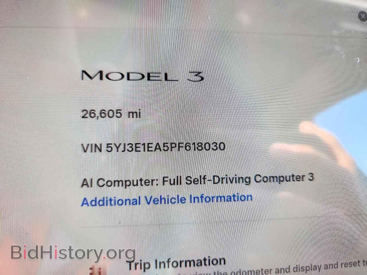 2023 TESLA MODEL 3 - VIN: 5YJ3E1EA5PF618030 - Фото 9