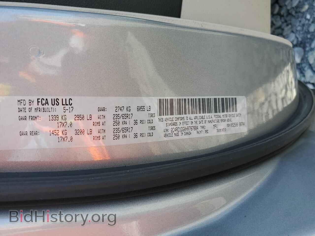2017 CHRYSLER PACIFICA - VIN: 2C4RC1DG0HR787884 - Photo 13