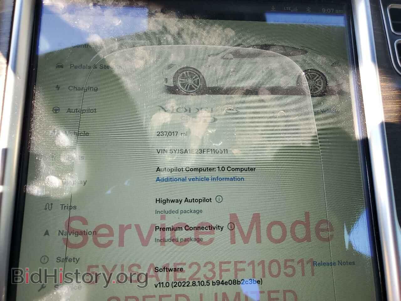 2015 TESLA MODEL S - VIN: 5YJSA1E23FF110511 - Photo 9