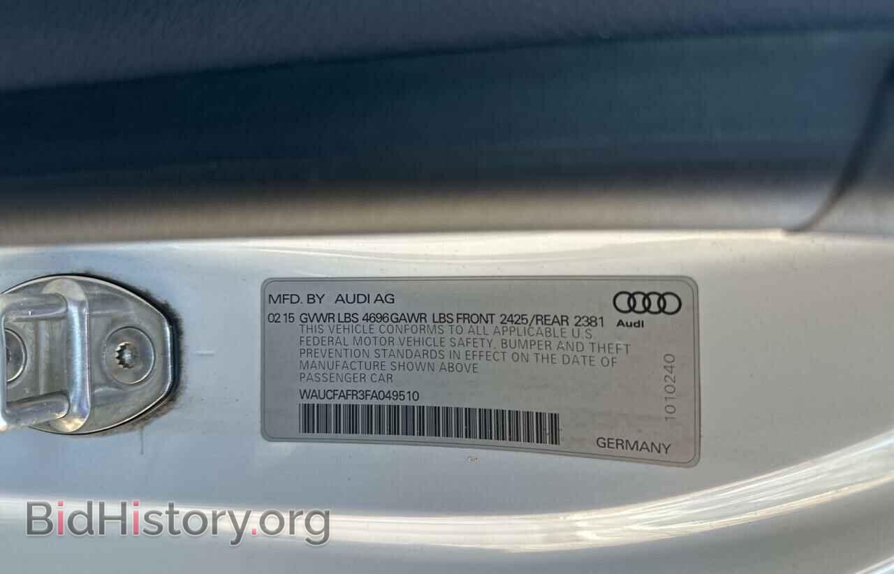 2015 AUDI A5 - VIN: WAUCFAFR3FA049510 - Photo 10