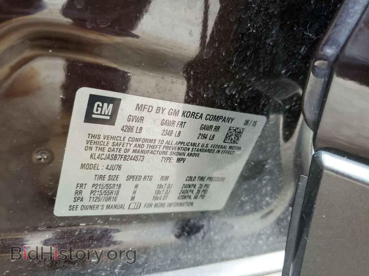 2015 BUICK ENCORE - VIN: KL4CJASB7FB244573 - Photo 14
