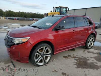 2014 Ford EDGE Edge Sport, red — VIN 2FMDK3AK8EBA23315, Copart