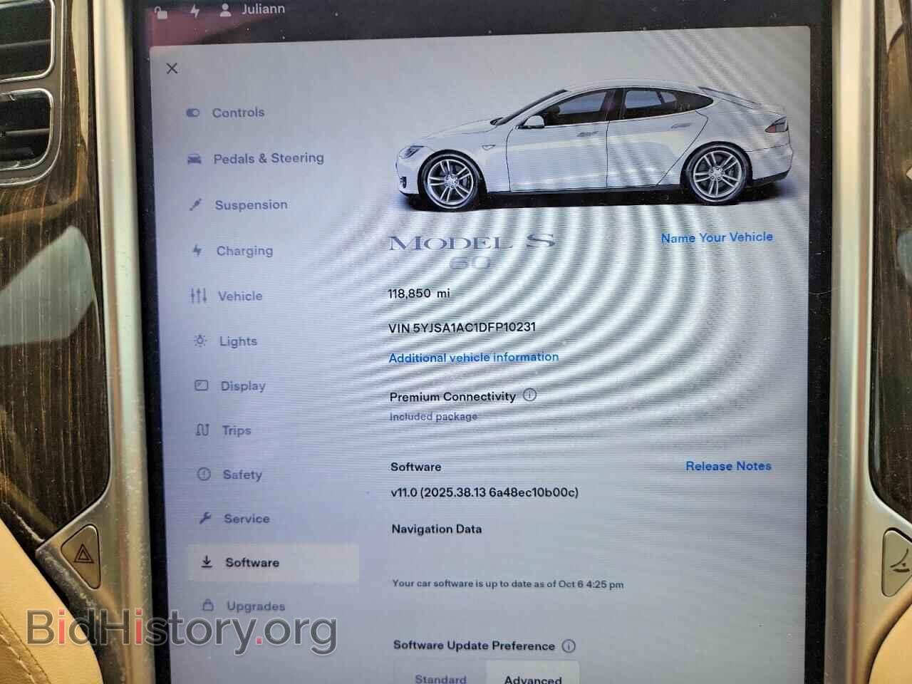 2013 TESLA MODEL S - VIN: 5YJSA1AC1DFP10231 - Photo 9