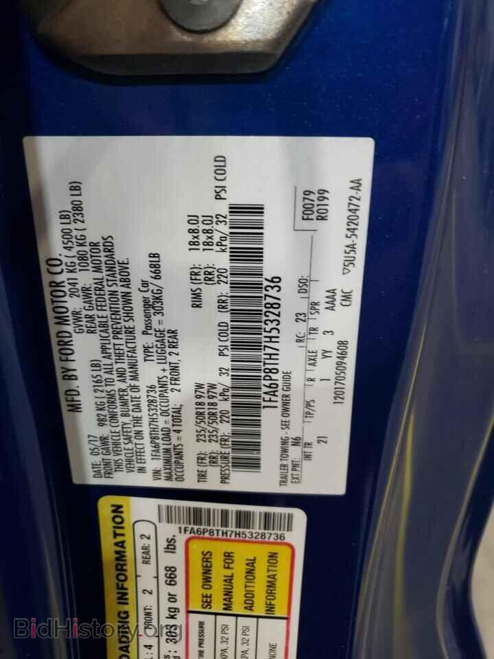 2017 FORD ALL Models - VIN: 1FA6P8TH7H5328736 - Фото 12