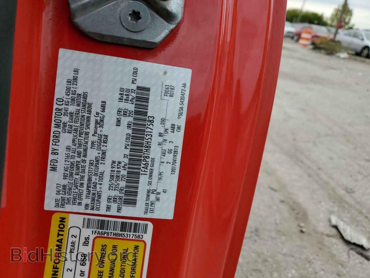 2017 FORD ALL Models - VIN: 1FA6P8TH8H5317583 - Photo 12