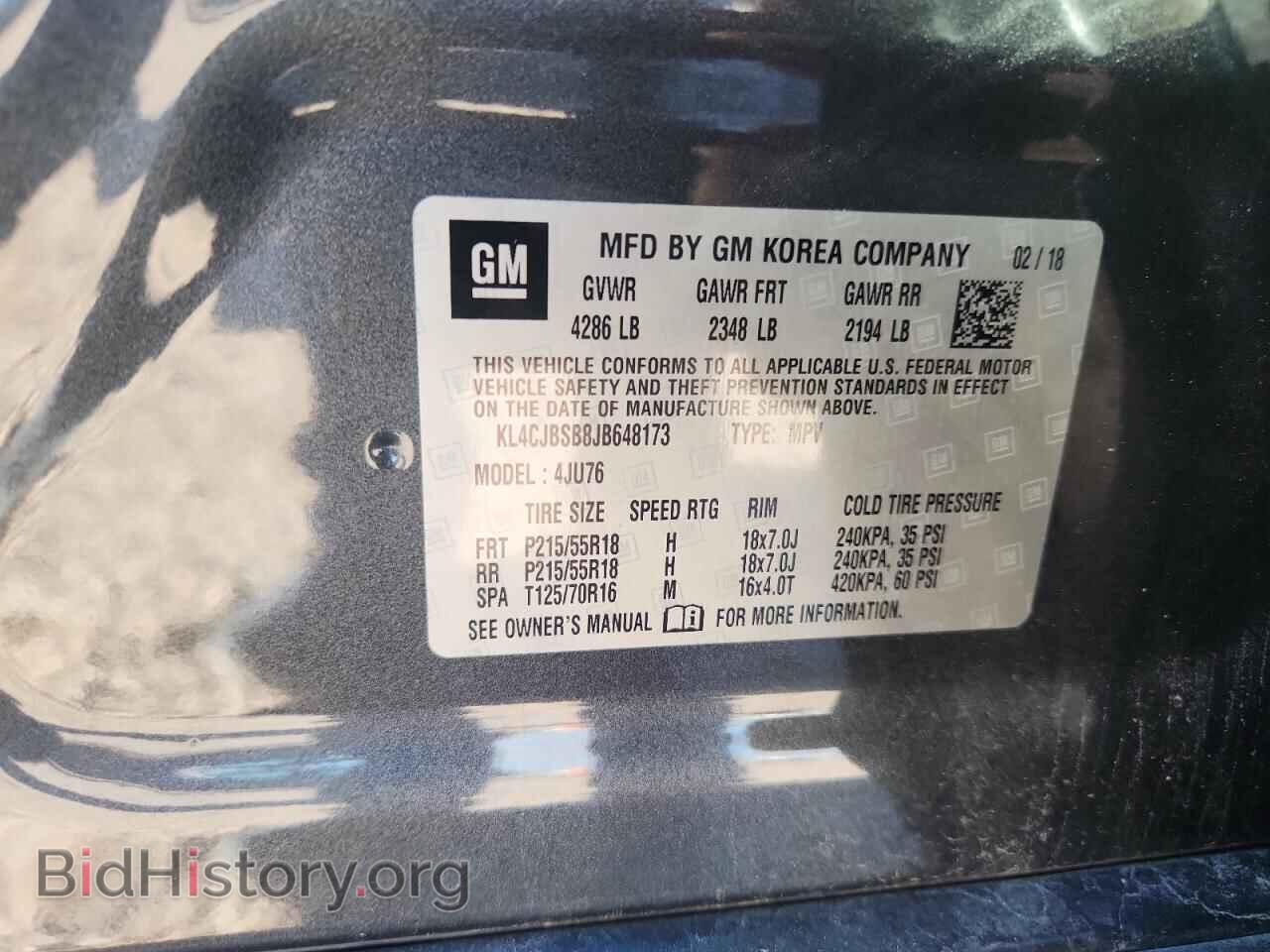 2018 BUICK ENCORE - VIN: KL4CJBSB8JB648173 - Фото 13