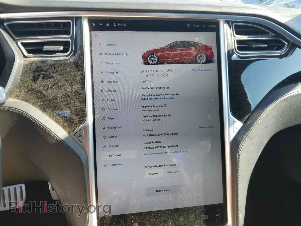 2016 TESLA MODEL S - VIN: 5YJSA1E41GF170435 - Фото 9