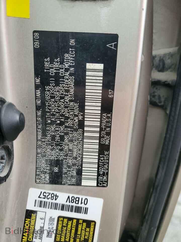 2009 TOYOTA All Models - VIN: 5TDZK23C39S246599 - Фото 13