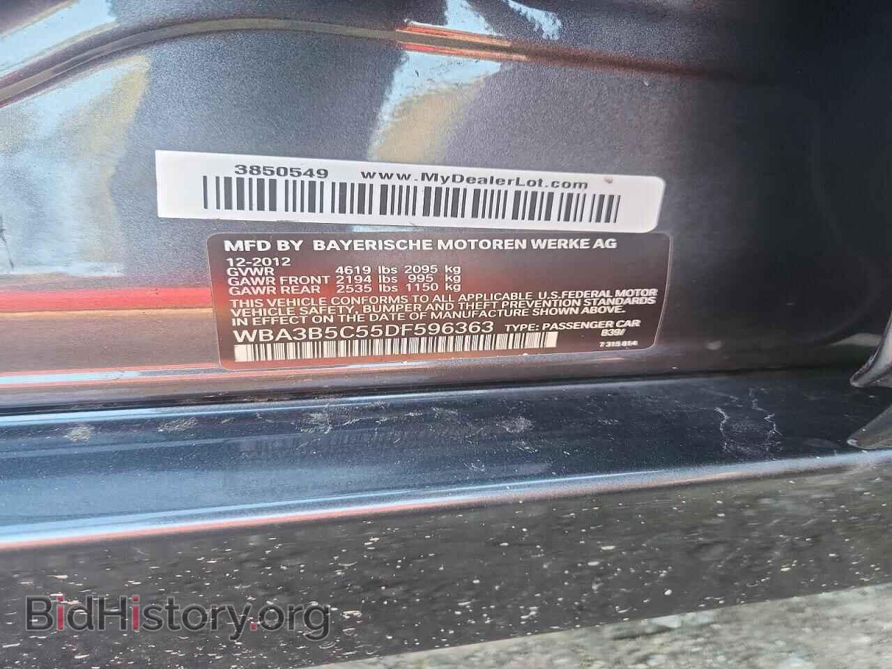 2013 BMW 3 SERIES - VIN: WBA3B5C55DF596363 - Photo 12