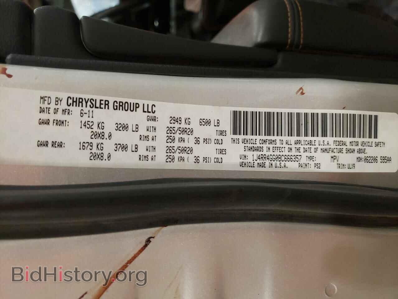 2011 JEEP GRAND CHER - VIN: 1J4RR4GG0BC666357 - Фото 13