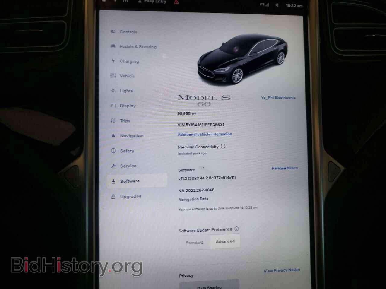 2014 TESLA MODEL S - VIN: 5YJSA1S11EFP36634 - Photo 9