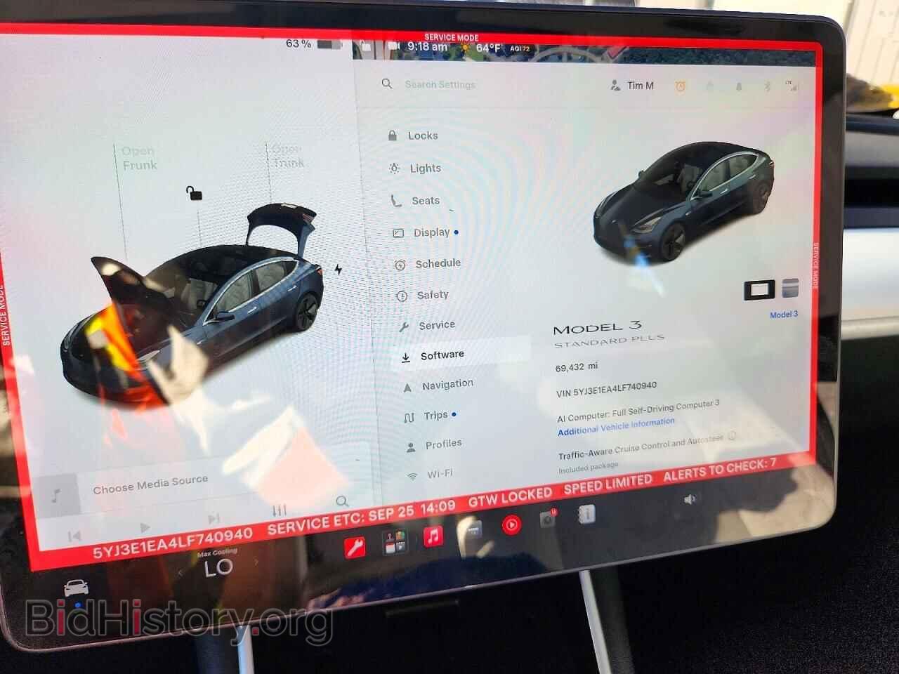 2020 Tesla MODEL 3 (VIN 5YJ3E1EA4LF740940) — photo 9 of 15