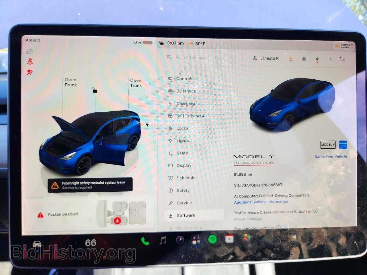 2022 TESLA MODEL Y - VIN: 7SAYGDEF3NF365867 - Photo 9