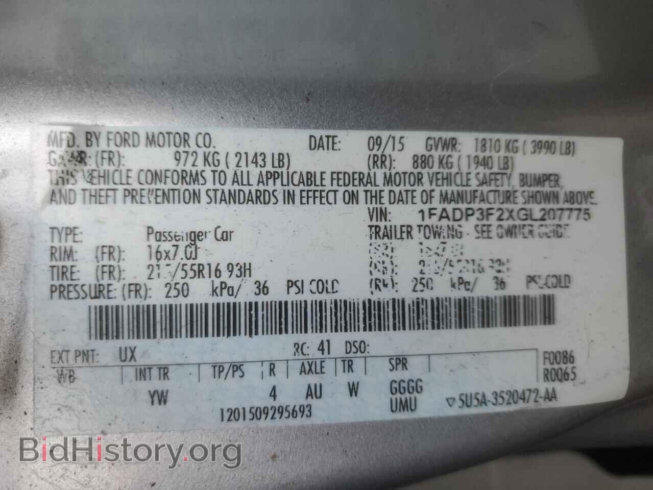 2016 FORD FOCUS - VIN: 1FADP3F2XGL207775 - Фото 12