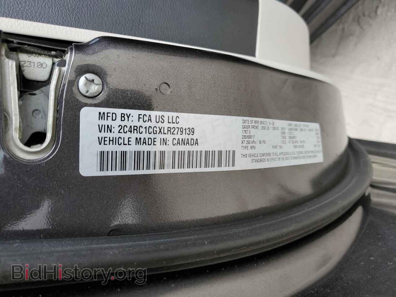 2020 CHRYSLER MINIVAN - VIN: 2C4RC1CGXLR279139 - Фото 13