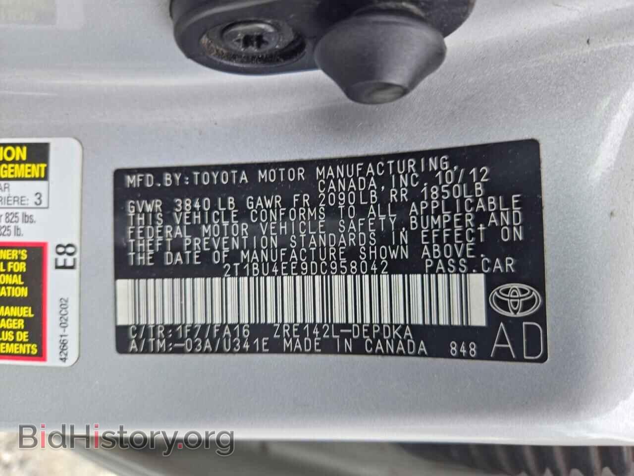 2013 TOYOTA COROLLA - VIN: 2T1BU4EE9DC958042 - Photo 13