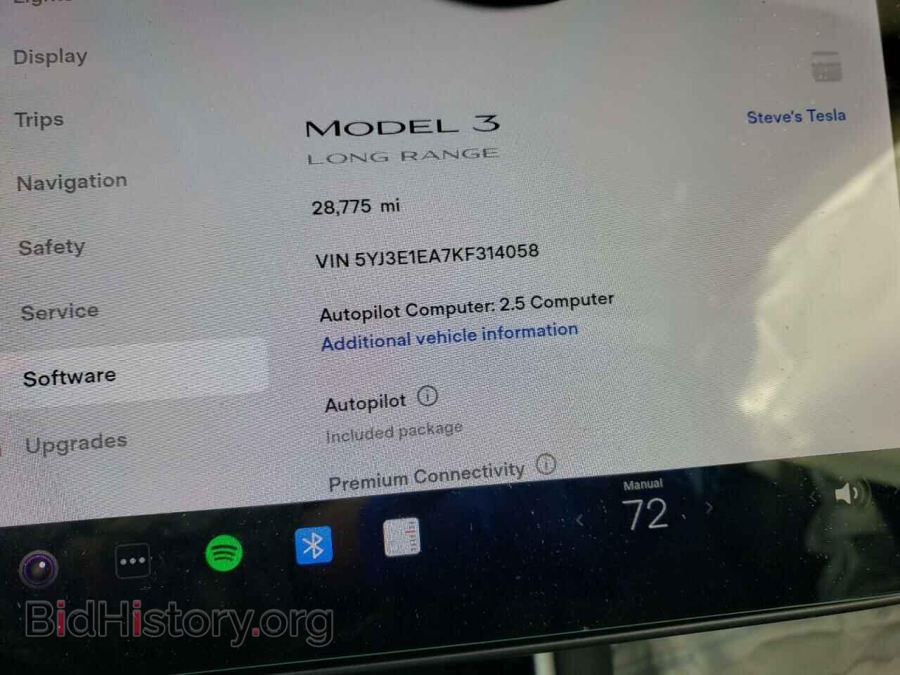 2019 TESLA MODEL 3 - VIN: 5YJ3E1EA7KF314058 - Фото 9