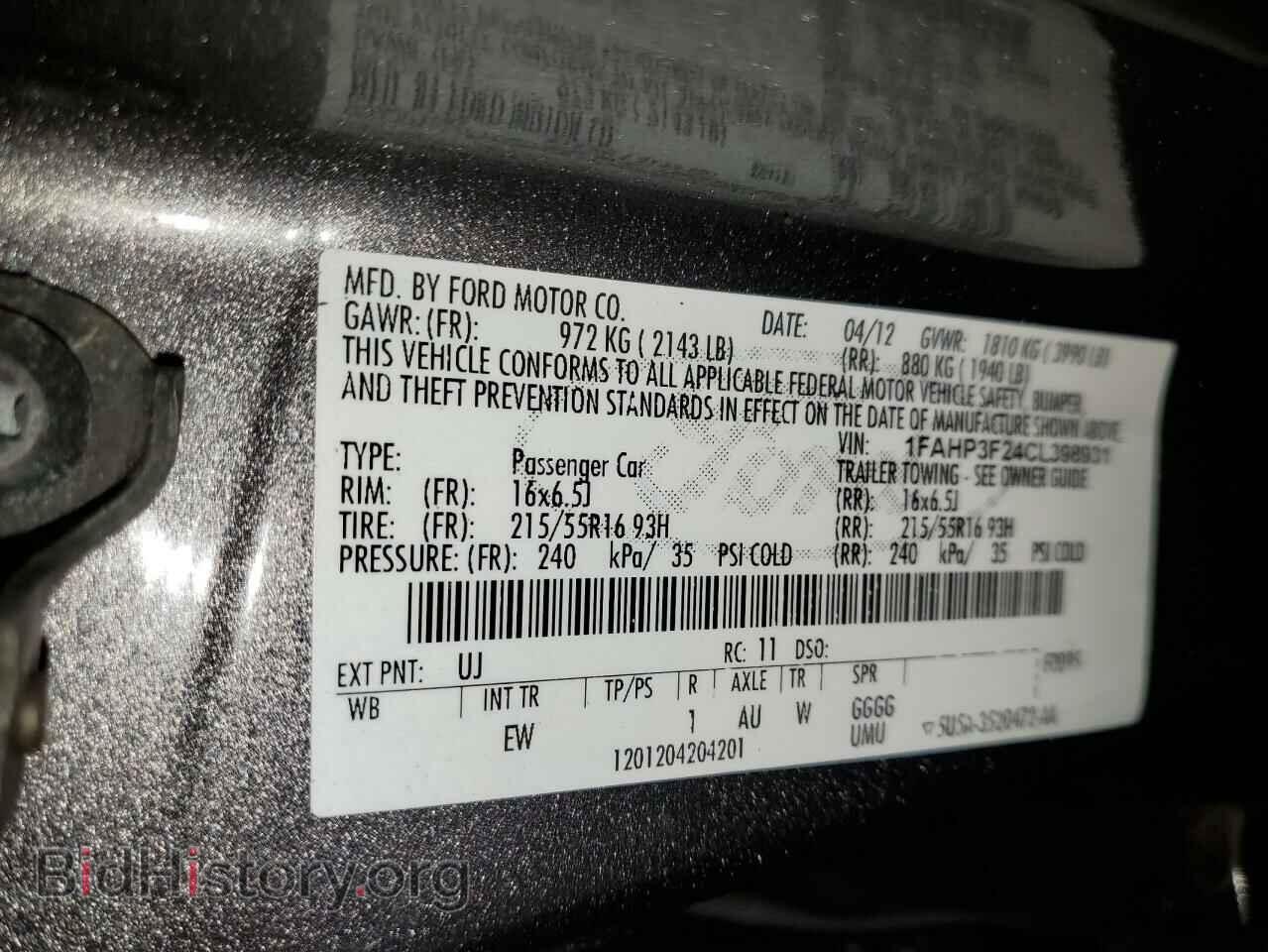 2012 FORD FOCUS - VIN: 1FAHP3F24CL398931 - Фото 13