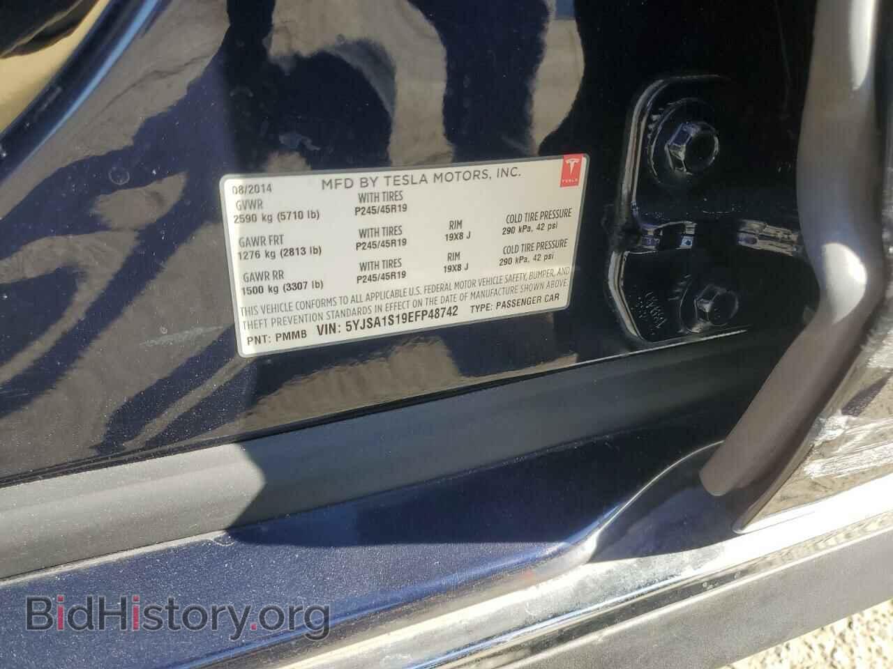 2014 TESLA MODEL S - VIN: 5YJSA1S19EFP48742 - Photo 12