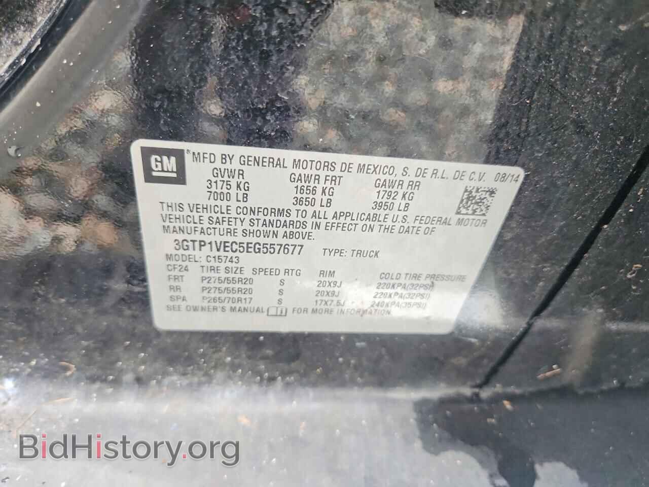 2014 GMC SIERRA - VIN: 3GTP1VEC5EG557677 - Фото 12