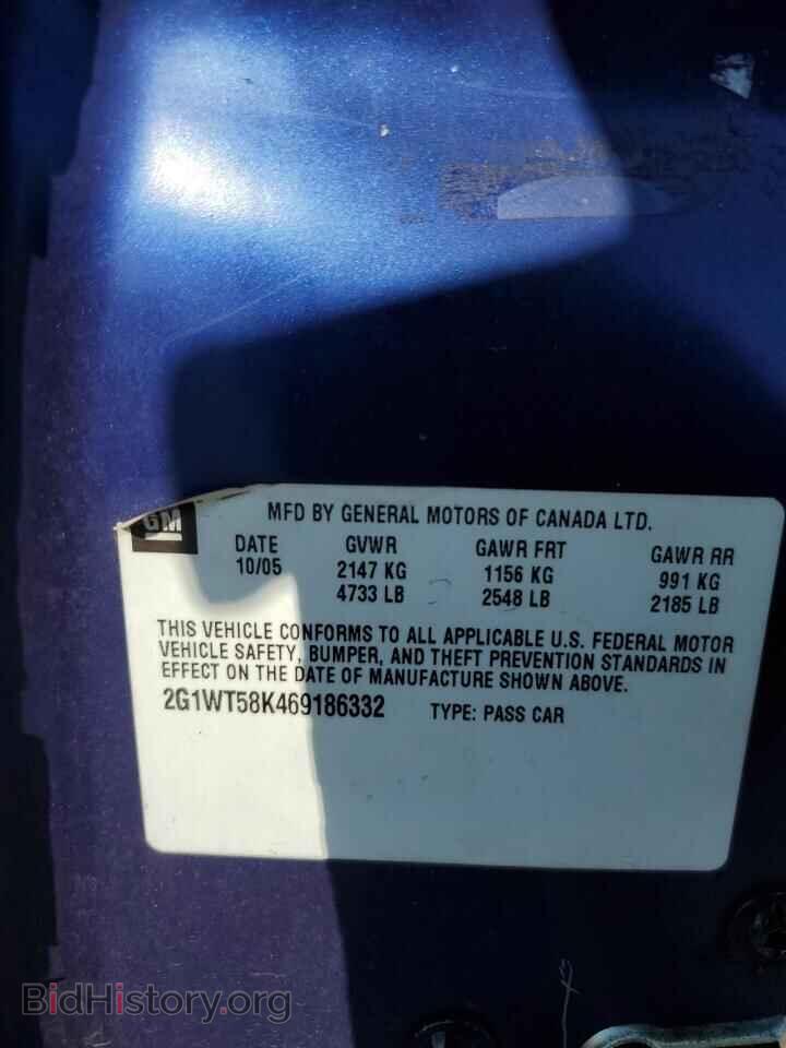 2006 CHEVROLET IMPALA - VIN: 2G1WT58K469186332 - Фото 12