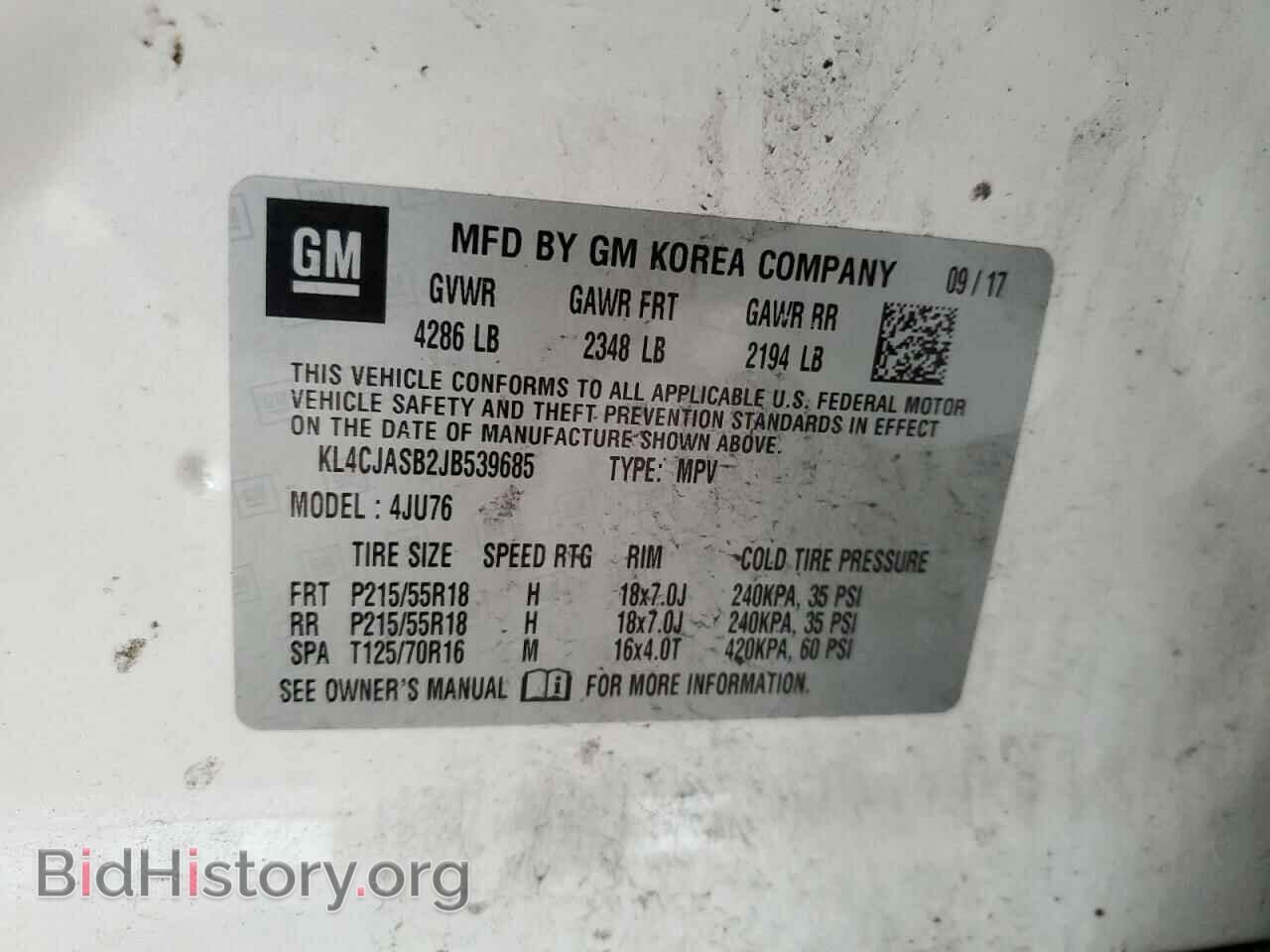 2018 BUICK ENCORE - VIN: KL4CJASB2JB539685 - Photo 14