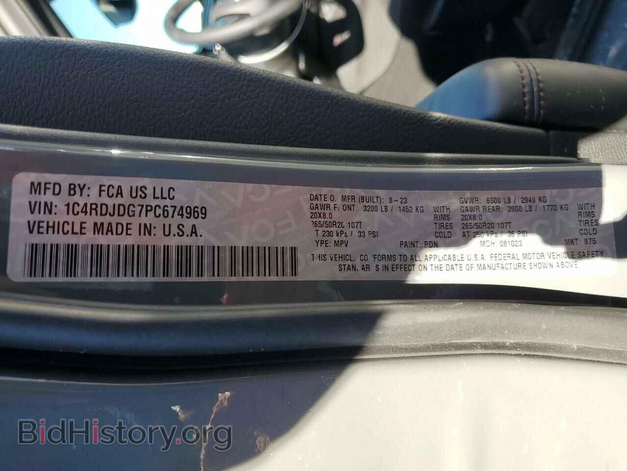 2023 DODGE DURANGO - VIN: 1C4RDJDG7PC674969 - Фото 12