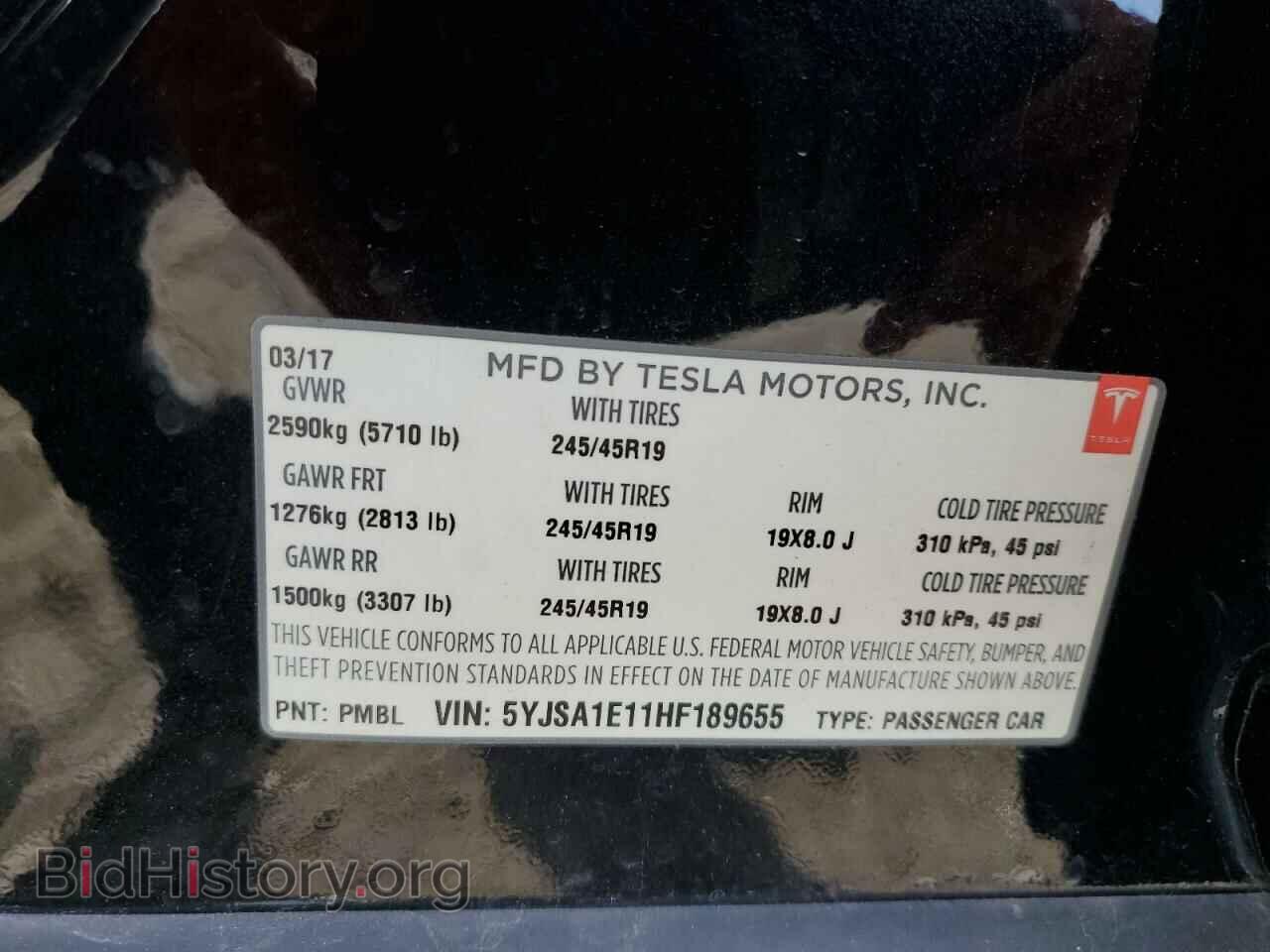 2017 TESLA MODEL S - VIN: 5YJSA1E11HF189655 - Photo 13