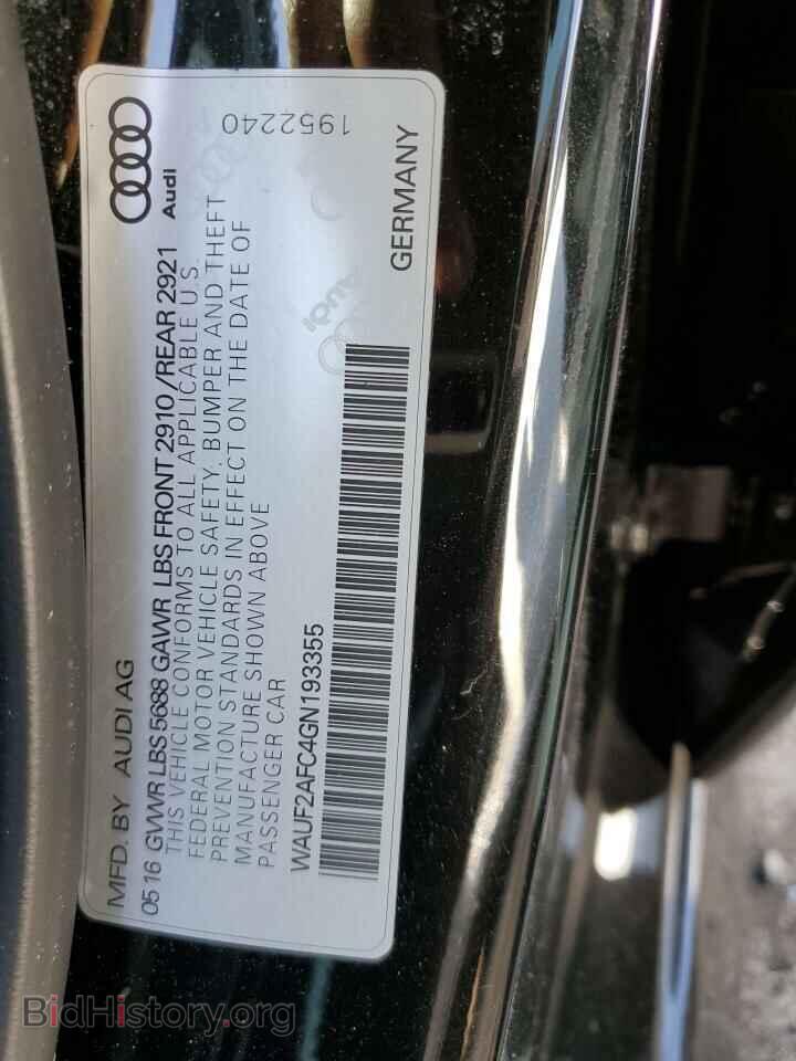 2016 AUDI S6/RS6 - VIN: WAUF2AFC4GN193355 - Фото 12