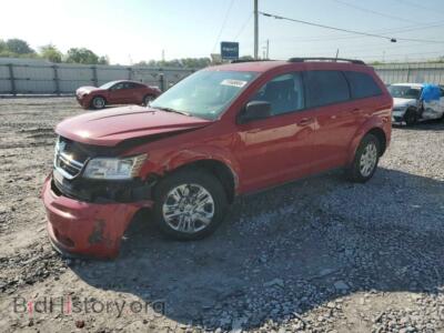 2020 Dodge JOURNEY SE, красный — VIN 3C4PDCAB0LT262306, Copart