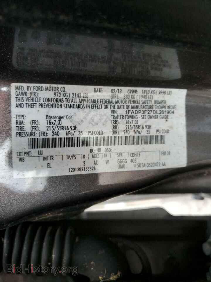 2013 FORD FOCUS - VIN: 1FADP3F27DL261904 - Фото 12