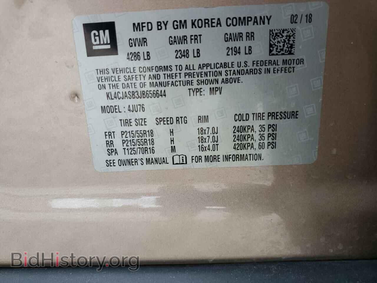 2018 BUICK ENCORE - VIN: KL4CJASB3JB656644 - Photo 13