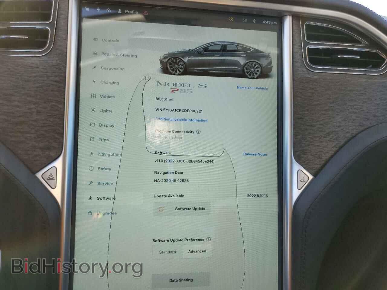 2013 TESLA MODEL S - VIN: 5YJSA1CPXDFP08221 - Photo 9