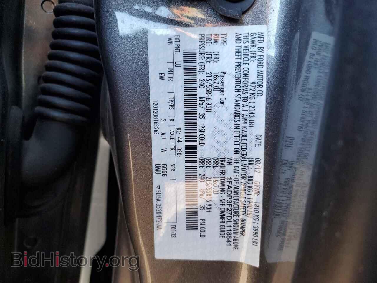2013 FORD FOCUS - VIN: 1FADP3F27DL118841 - Фото 12